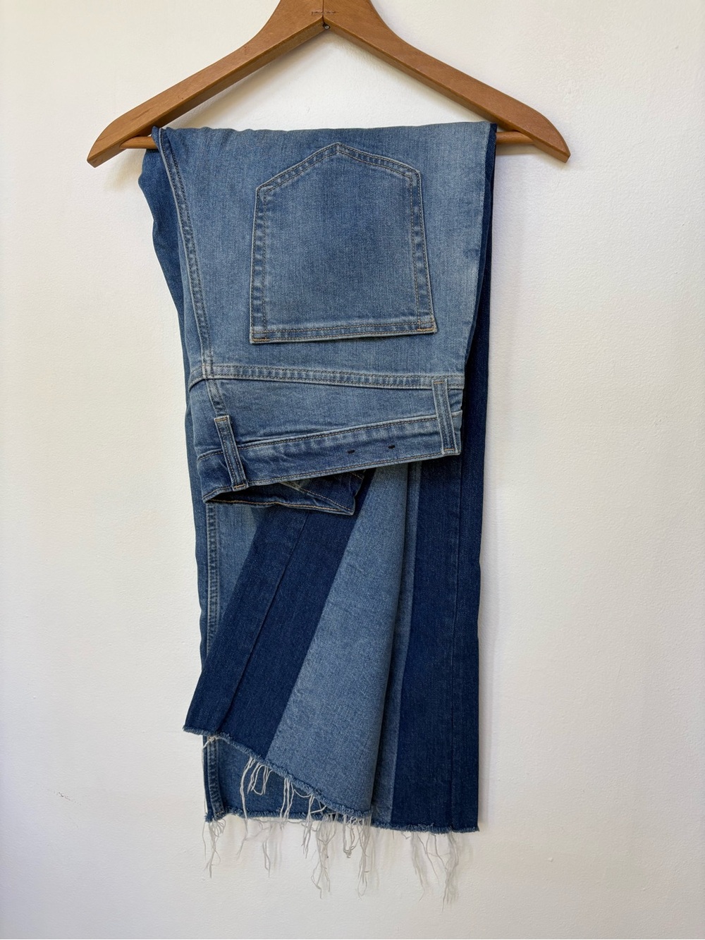 GAP Factory Two-Tone Blue Wide Leg Jeans